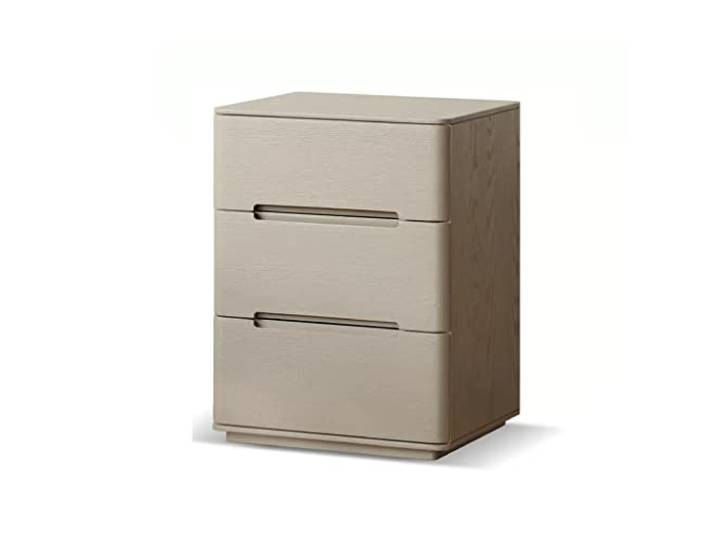 YCCHAH Bett mit Stauraum Moderner, minimalistischer Nachttisch mit DREI Schubladen, Schlafzimmer, Aufbewahrungsschrank, Wohnzimmer, Schließfach Desktop