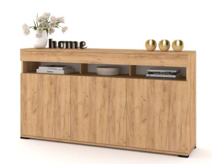 Euro Style Große Kommode FernsehschranSideboard Tv Lowboard 120cm Golden Eiche/Golden Eiche