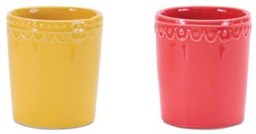 Melrose International Stoneware Bud Vase (Set of 2)