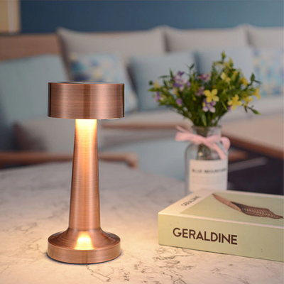 HomeDecorAndMore LLC Modern Touch Sensitive LED Table Lamp With Adjustable Brightness Rose Gold
