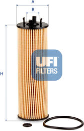 Ufi Ölfilter 25.Evo.00 Filtereinsatz 160mm Für Vag