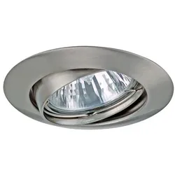 Brumberg 36304150 Einbaustrahler GU10, max. 50 W, rund, schwenkbar, nickel matt, IP20