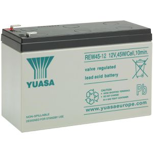Yuasa AGM-Batterie REW45-12, 12 V, 8 Ah, Faston 6,3 mm Anschluss