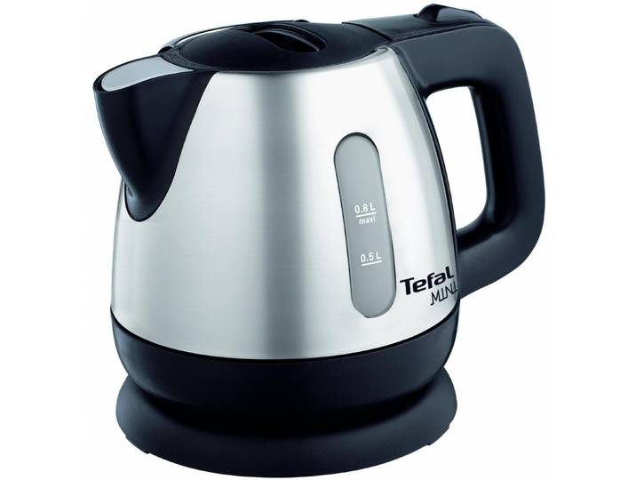 TEFAL Wasserkocher BI8125 , schwarz (gebürsteter edelstahl, schwarz), B:23cm H:19cm T:18cm, Wasserkocher, Kabellos, 360 Sockel, Trockengeh- / Überhitzungsschutz, Wasserkocher