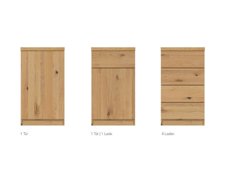 Kommode Wildeiche Hell „Timon“ 50 cm Massivholz Wildeiche Hell