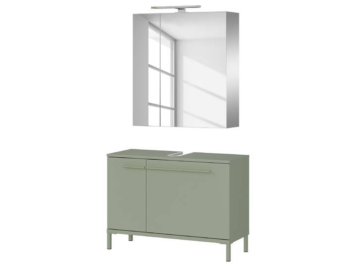 Ensemble salle de bain Laurino A 80 x 200 x 34cm Vert/Vert taupe