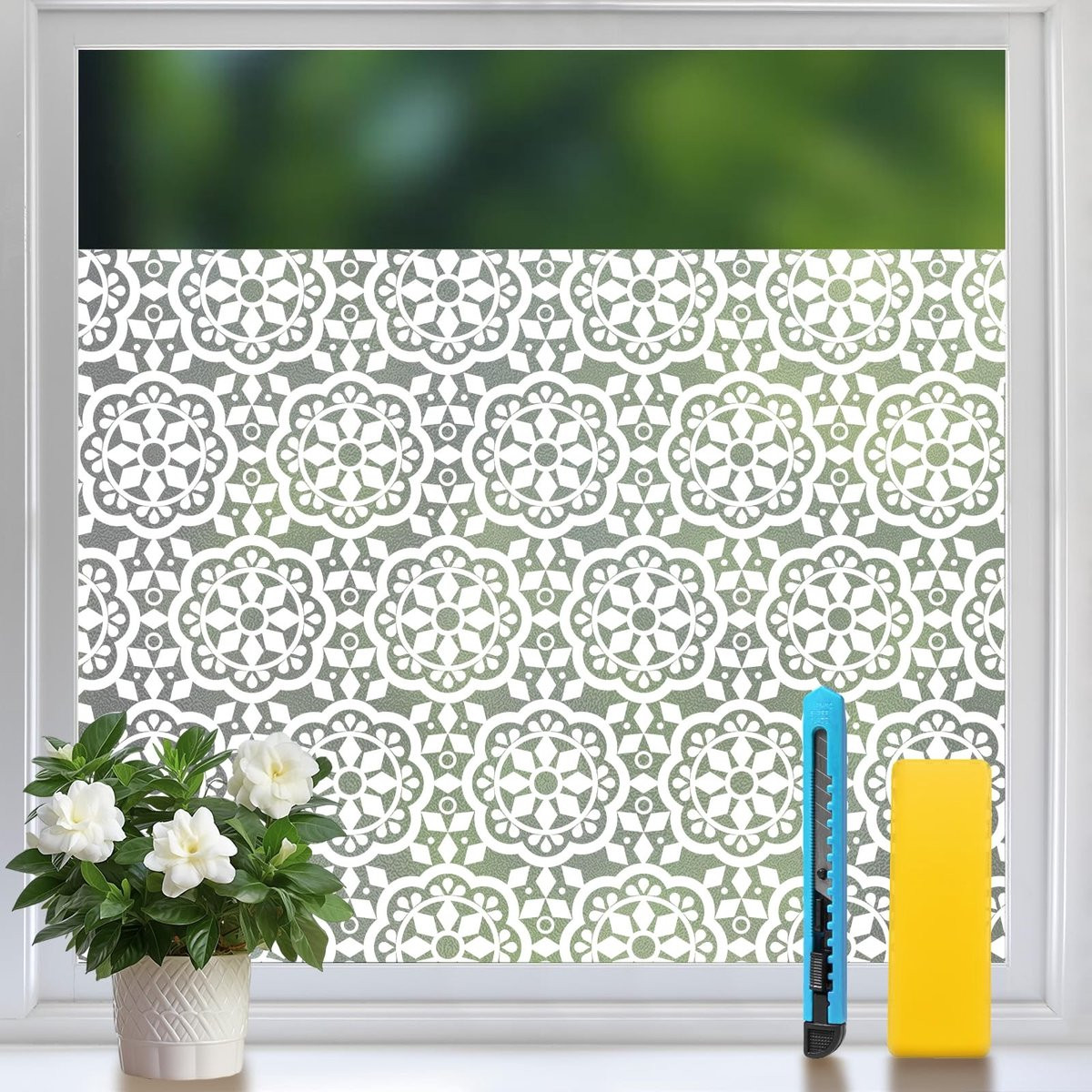 Solidchoice Privacyfolie voor Ramen met UV-Bescherming, 44,5 x 300 cm