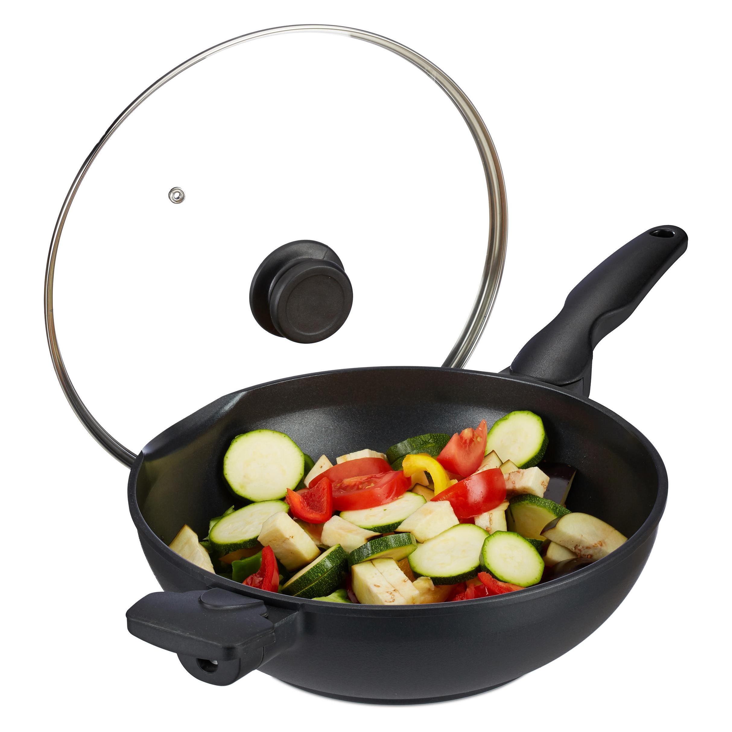 Relaxdays Wok (Wok Pfanne, Aluminium) (4052025315023)