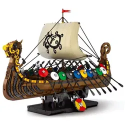 Reobrix 66101 Wikinger Schiff Klemmbaustein Modell 2547 Teile ab 14