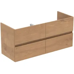 Ideal Standard Eurovit Plus Möbeldoppelwaschtischunterschrank R0267Y8 Hamilton Eiche, 120x44x55cm, 4 Auszüge