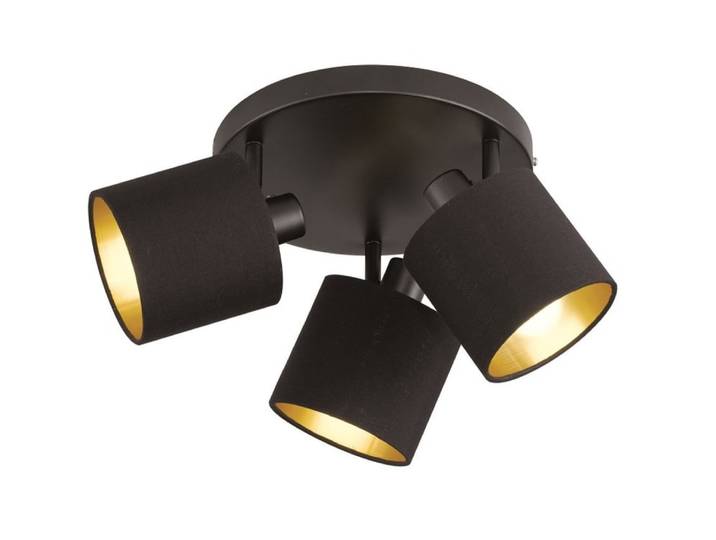 Plafonnier design en métal noir