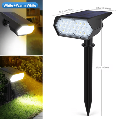 Inspire Curations RGB Warm White Solar Landscape Spotlight For Garden And Patio cw