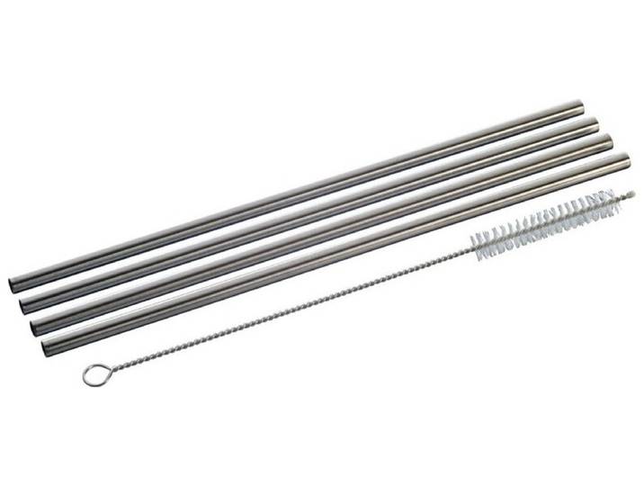 Trinkhalme 4-er Set mit Bürste 21.5cm