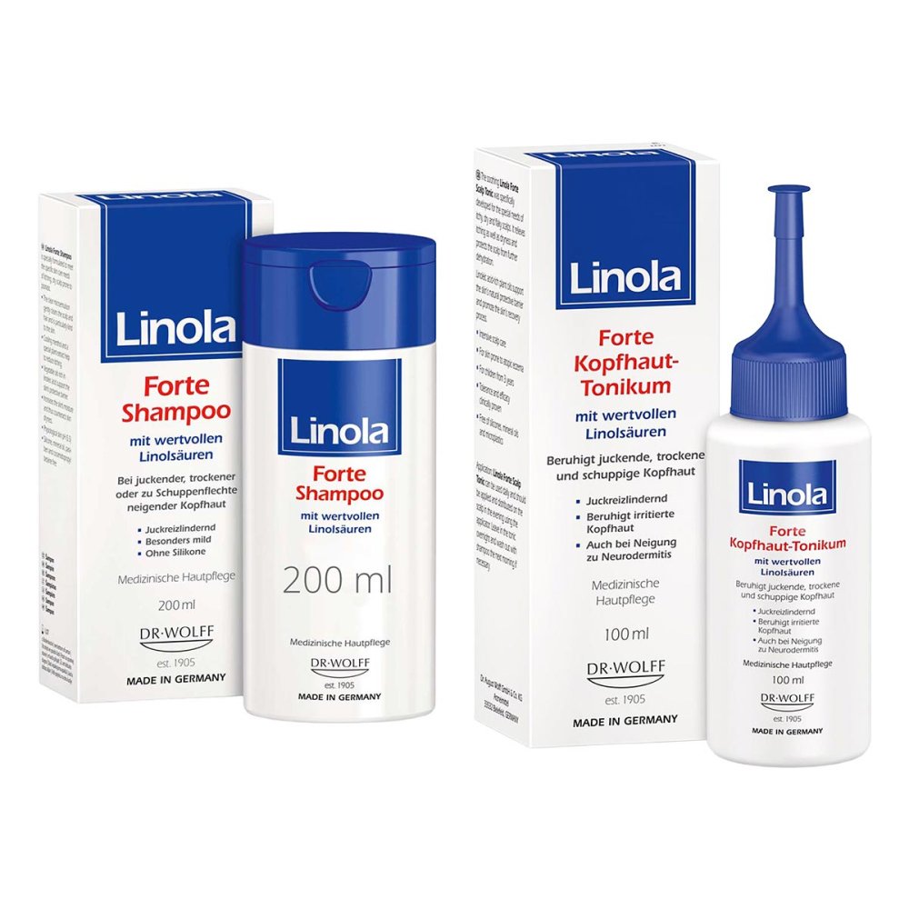 Dr. August Wolff GmbH & Co. KG Arzneimittel Linola Forte: Shampoo (200 ml) und Kopfhaut-Tonikum (100ml) 08106484