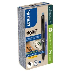 Pilot 10er-Set Tintenroller »FriXion Ball« + 5 Nachfüllminen« blau