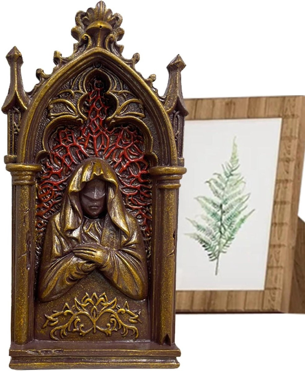 Mariabeeld Boekensteun Wit - Decoratief Boekensteun - Hoogte: 19,5 cm