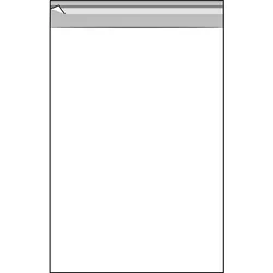 100 Klappenbeutel, wiederverschließbar, OPP-Folie, transparent 310 x 440 mm - A3
