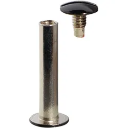 100 Buchschrauben, schwarz lackiert 25 mm, Metall