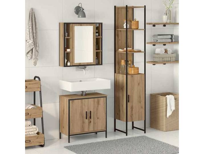 Magnifique Meubles de salle de bain 3 pc Marron 33 x 33 x 185 5 cm - Résistance à l'humidité &3271