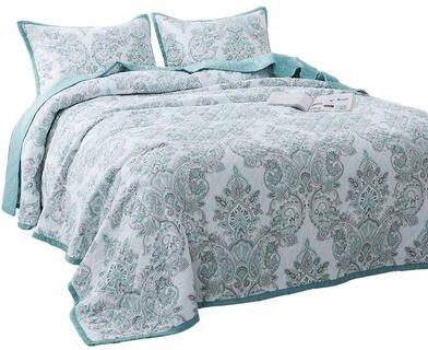 Porch & Den Merle 3-Piece Oversize Floral Bedspread Set Cotton