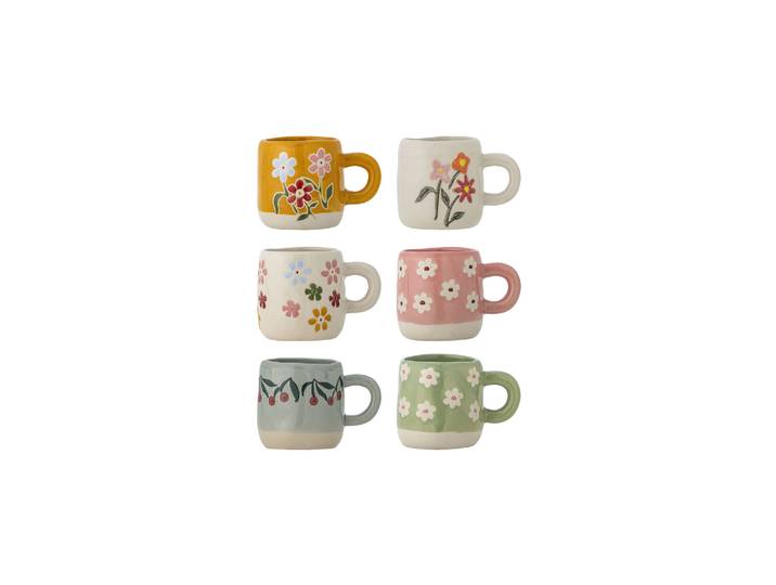 Lot de 6 tasses en grès multicolore Millie
