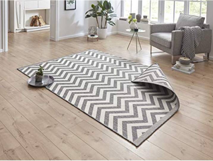 bougari Palma Tapis réversible pour l'intérieur et l'extérieur\, Gris crème.\, 80x150 cm