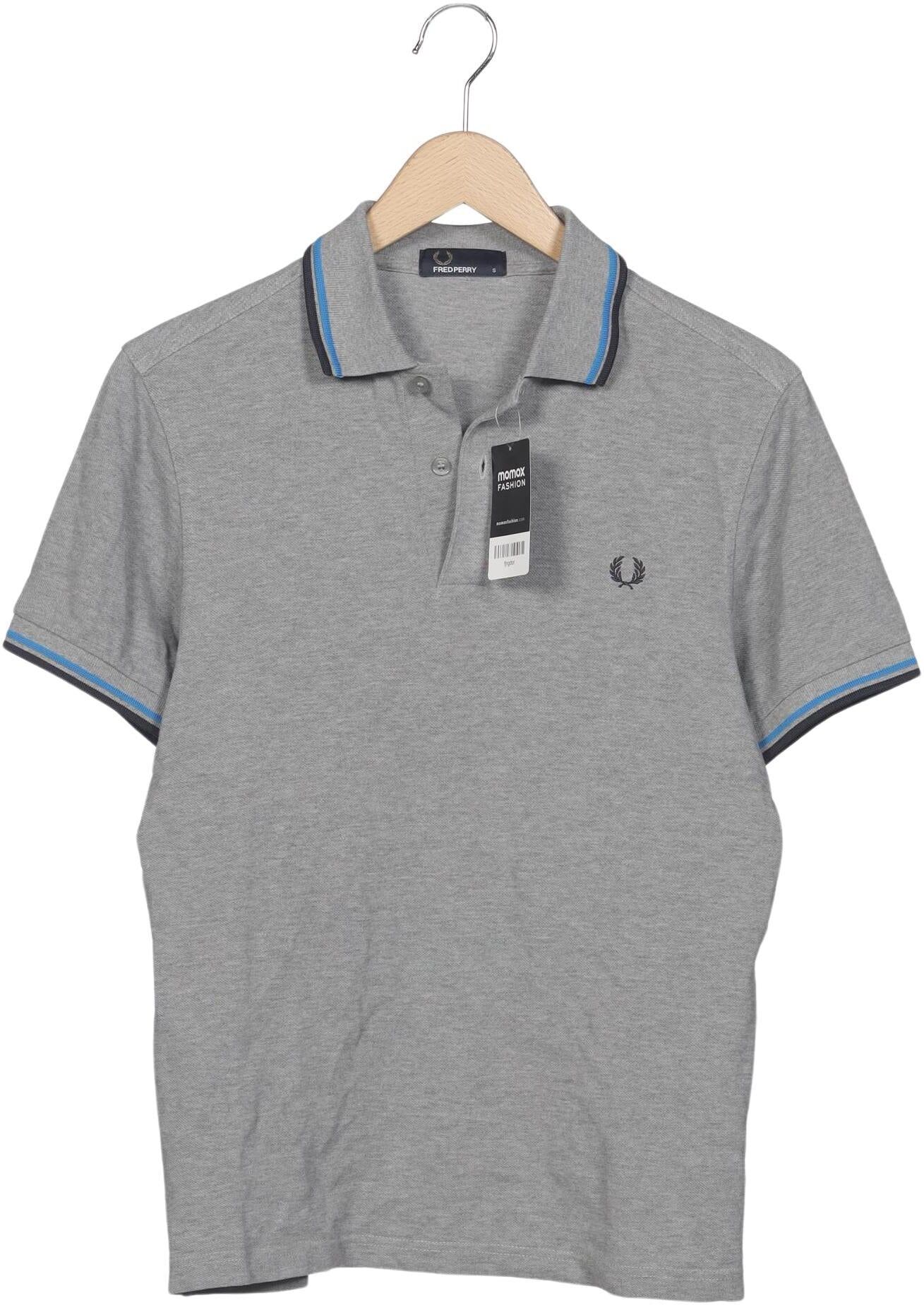 Fred Perry Herren Poloshirt, Grau, Gr. S, Baumwolle - Second Hand