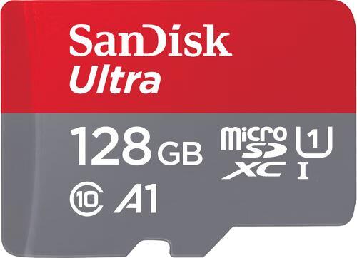 SanDisk Ultra microSDXC Speicherkarte 128GB + SD Adapter SDSQUAB-128G-GN6MA