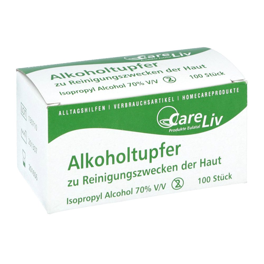 Careliv Produkte OHG Alkoholtupfer 3x6cm steril mit Isopropylalkohol 02741640