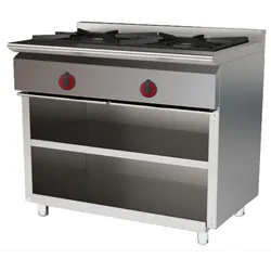 EURAST - Gasherd mit 2 brennern auf 2 regalen - 800x550x850 mm - 12,5 Kw - 33078055