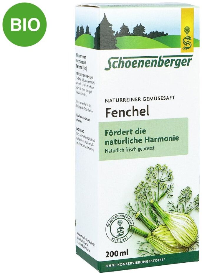 Schoenenberger Naturreiner Gemüsesaft Fenchel 200ml