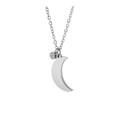 Kette ohne Anhänger ADELIA´S "Halskette mit Anhänger – Mond aus Edelstahl", silber, Halsketten, Damen, 45cm, Edelstahl, Ideal zum Verschenken – schlicht und stilvoll