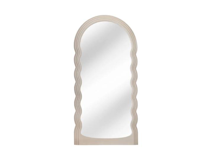 Grosser Design Wandspiegel „Wave“ Pastell Greige Invicta Interiors
