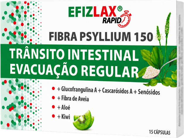 Farmácia Nova da Maia Efizlax Rapid Fibra Psyllium 150 15 cápsulas