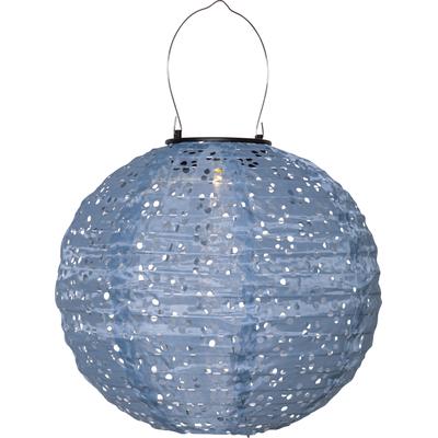 LED Solarleuchte "Solar Dekoration Festa", blau, B:25cm H:25cm L:25cm T:25cm Ø:25cm, PARFORCE TRADITIONAL HUNTING, Leuchten, Solar, Dämmerungssensor, Lochmuster mit Schatteneffekt
