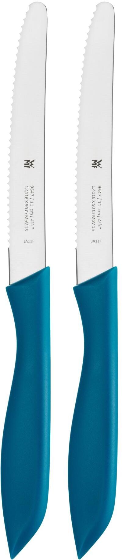 Kochmesser WMF "Vespermesser SET 2TLG. BLAU", blau, Stahl, Kochmesser, Kochmesser blau Einheitsgröße