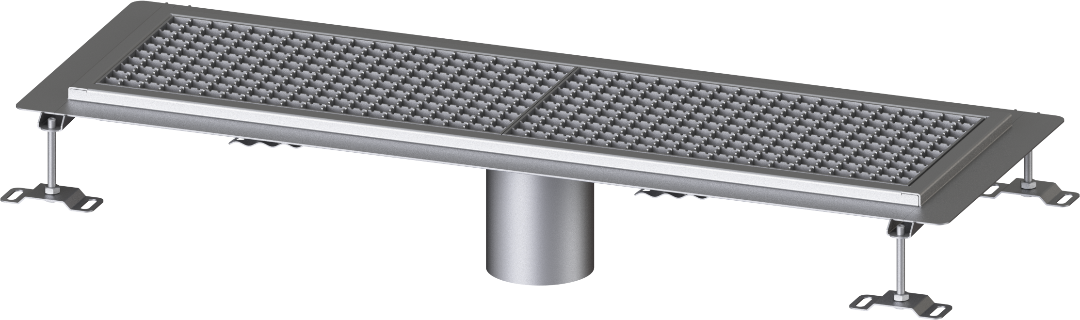 Kessel Ferrofix boîte gouttière 6030100 Inox , 300x1047x60mm, sortie verticale
