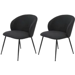 Tchibo - 2 Hela Stühle »Graz« - 61x64,5x81cm - anthrazit -