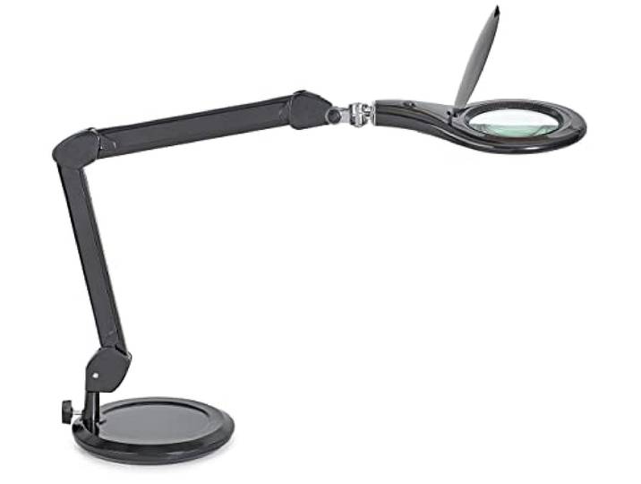 MAUL Lupenlampe LED schwarz MAULmakro Standfuß für präzise Feinarbeit
