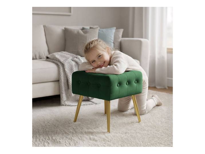 Raumhirsch Furniture Polsterhocker Praktischer Hocker mit Samtbezug Stilvoller Sitzhocker Sitzbank (belastbar bis 200 kg), viele Farben & hochwertig