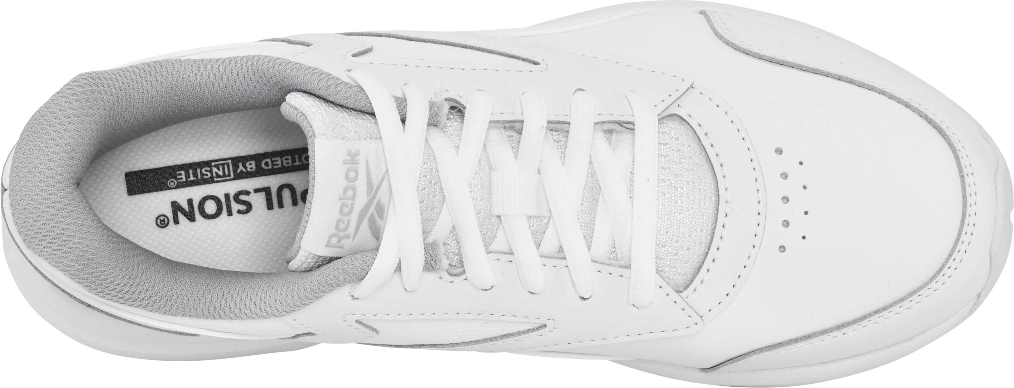 Walkingschuh REEBOK "WALK ULTRA 7 DMX MAX", Damen, Gr. 36, weiß, cdgry2, croyal, Leder, Synthetik, Schuhe Walkingschuh weiß, cdgry2, croyal 36