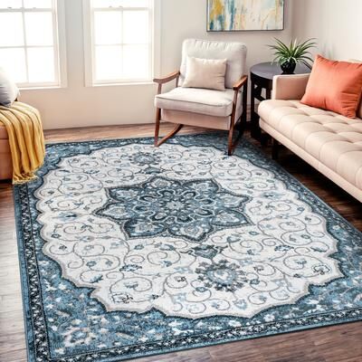 World Rug Gallery Traditional Medallion Area Rug