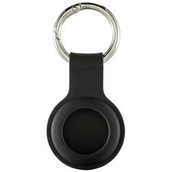 hama 00215626 Schlüsselanhänger Fantastic Feel für Apple AirTag, Silikon-Look, Schwarz