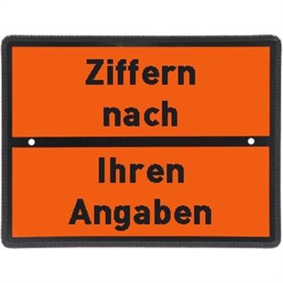 Einstoff-Warntafel mit Kennzeichnung nach Ihren Angaben, Stahl, 400x300 mm