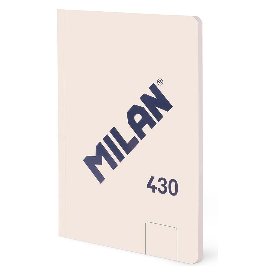 Milan A6-Notizbuch, geklebt, 48 leere Blätter, beige, Kollektion "430 since 1918", 11 x 15 x 0,6 cm (A6, Blanko, Weicher Einband) (68503880)