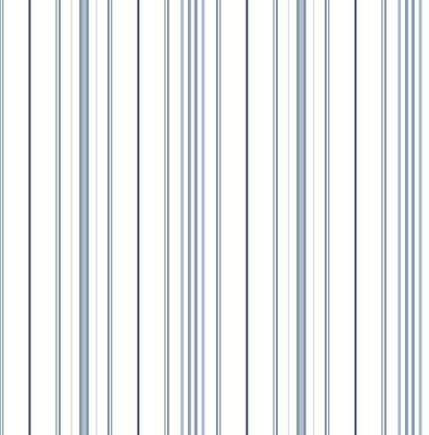 Chesapeake Lascelle Blue Modern Pinstripe Wallpaper