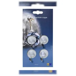 Lumineo 4 Haken mit Saugnapf 3,5x1,8cm transparent silber schwarz Befestigungshaken Fensterhalter Lichterkettenhalter Dekohaken Niederlande