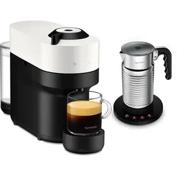 Nespresso VERTUO Pop Coconut White & Aeroccino4 Vertuo Kaffeemaschine