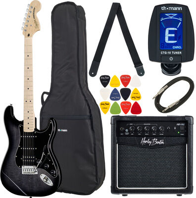 Squier Affinity Strat FM HSSBB Set Black Burst