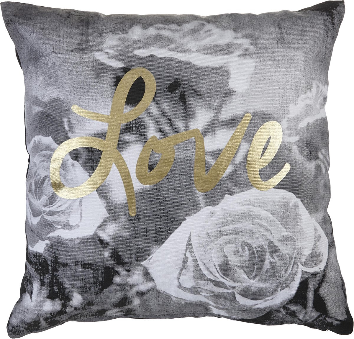 KAAT Amsterdam Roses with Love Sierkussen - Goud - 45 x 45 cm